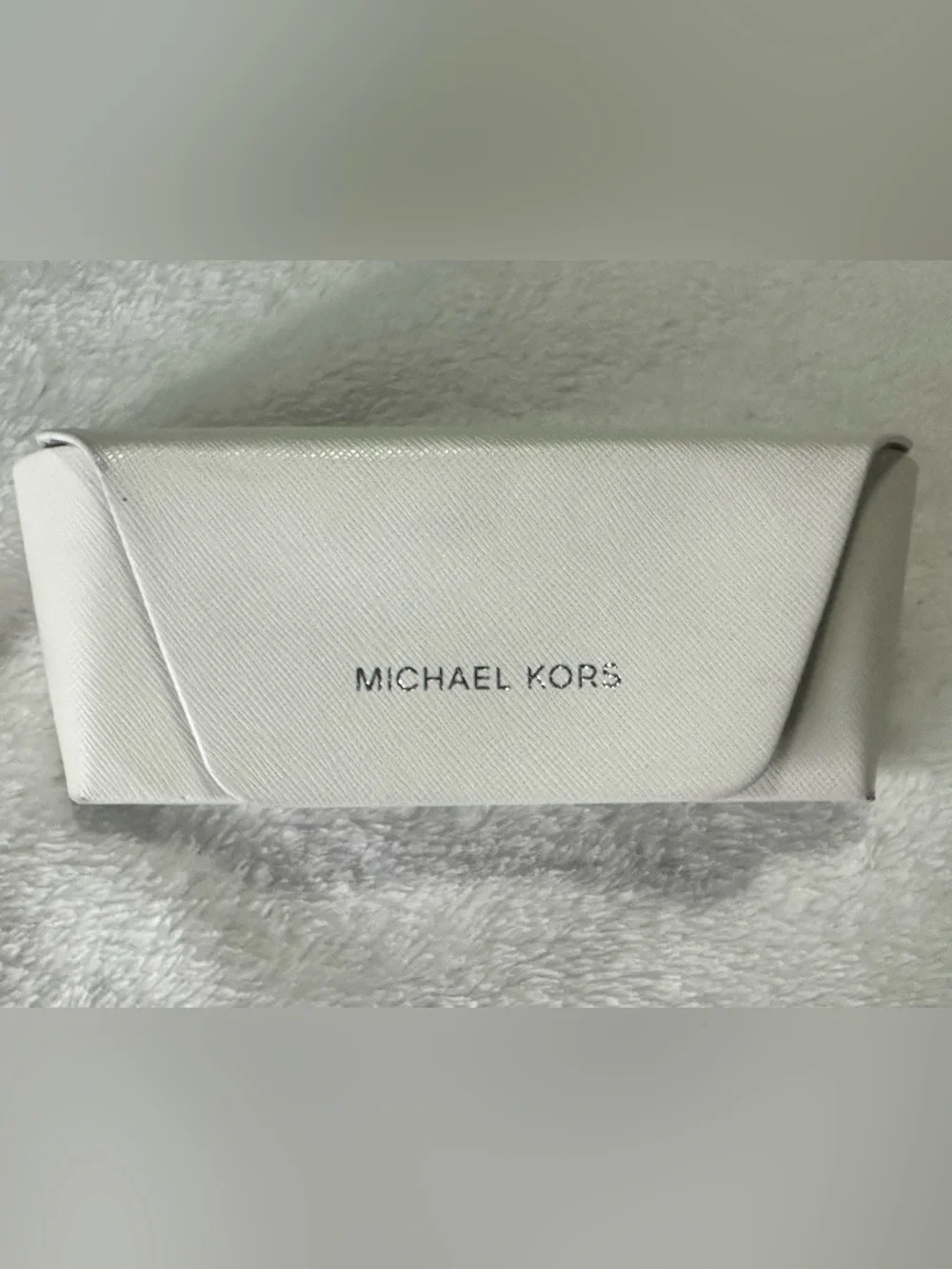 🕶️ Michael Kors White Saffiano Sunglasses Case Only 🕶️